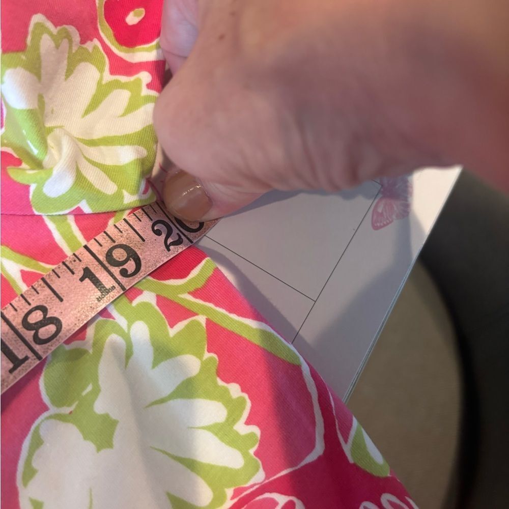 Lilly Pulitzer Pink and Green Floral Ladies Dress - Picture 8 of 9
